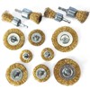 Wire Brush Drill, 12-Piece Brass Brush, Wire Brush Set with