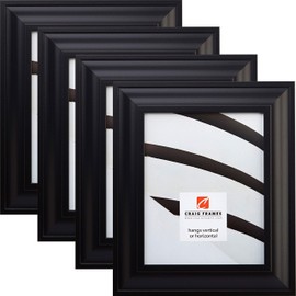Craig Frames Upscale, 11x14 Picture Frame, Satin Black, Set of 4