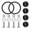 Vmingo Sujetadores Facia Parachoques Plano Tornillo Liga Bumper Fastener (Negro)