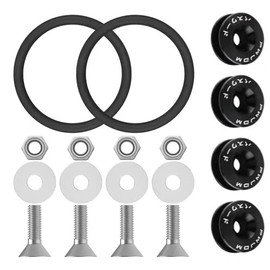 Vmingo Sujetadores Facia Parachoques Plano Tornillo Liga Bumper Fastener (Negro)