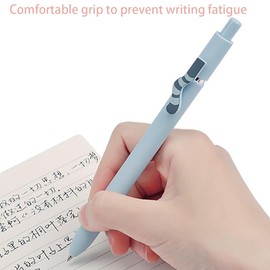 4 Pcs Gel Pens, Cute Ink Pen Fine Point Smooth Writing Quick Dry Pen, Black Pen for Journaling Note Taking, Cat Tail Pens Ballpoint for School Office Home Supplies, Small Gifts for Women, Gift for Men