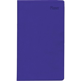 Zettler - Pocket Planner 2025 Purple, 9.5 x 16 cm, Pocket Calendar with 64 Pages in Plastic Sleeve, 1 Week on 1 Page, Separate Address Book, Week Counting, Moon Phases and German Calendar