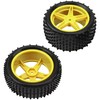 4Pack HIRCQOO OD 88mm/3.46" Front & Rear Rubber Plastic Wheel
