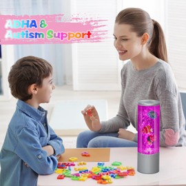 MOONSAY Sensory Bubble Lamp for Kids - Autism Night Light with Color Changing LED, Calming Water Bubble Tube for Bedroom, Sensory Room & Anxiety Relief