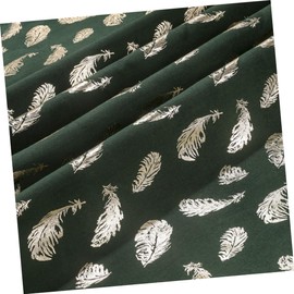 CIYODO Pattern Table Cloth Gold Stamping Cotton Linen Tablecloth for Home Dining Elegant Green Design Wrinkle Resistant Table Accessories