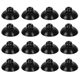 PEUTIER 16pcs Fish Tank Suction Cups, Black Aquarium Suction Cup Camp Clip Rubber Suction Cup Clips Accessories Fish Tank Attachments for Fish Tank Aeration Setup, Airline Tubing, and Tank Pump