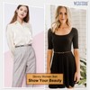 WERFORU 3 Pack Women Skinny Belt for Dress,Thin Waist Belt