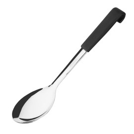 Vogue Professional Black-Handled Large Serving Spoon | 340mm | Stainless Steel | Dishwasher Safe | CS910