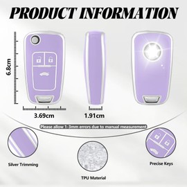 TOOMUME Car Key Cover, TPU Case for Opel, Vauxhall, Astra, Corsa, Zafira, Mokka, Adam, Antara, Cascada, Meriva, Movano, Vectra - Protective Flip Key Fob Cover