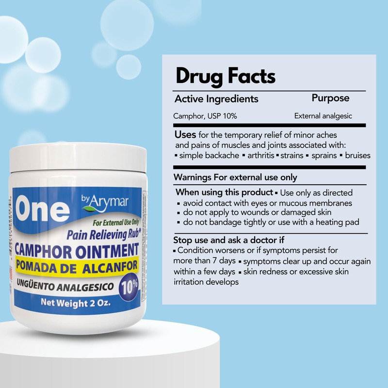 Arymar Camphor Ointment Pomada de Alcanfor 10% 2 Oz Made