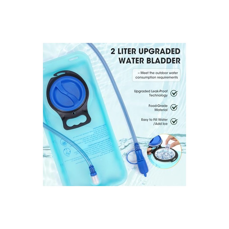 RAINSMORE Hydration Backpack with 2L Hydration Bladder Insulated 18L Hiking