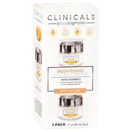 SpaScriptions Clinicals Brightening Vitamin C Day & Night Cream Set - 2 Pack (1.7oz)