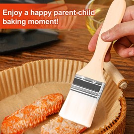 lrgnixs Pastry Brush, 5 Pieces Wooden Cooking Brush Set for Baking, Grilling, Food Grade Pastry Brush for Applying Oils, Glazes, Milk and Egg Yolks, Oil Brush for Cooking, Pastry, BBQ