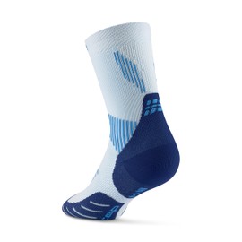CEP Core Run Mid Cut Compression Socks 5.0, Ice/Blue, Unisex, XL