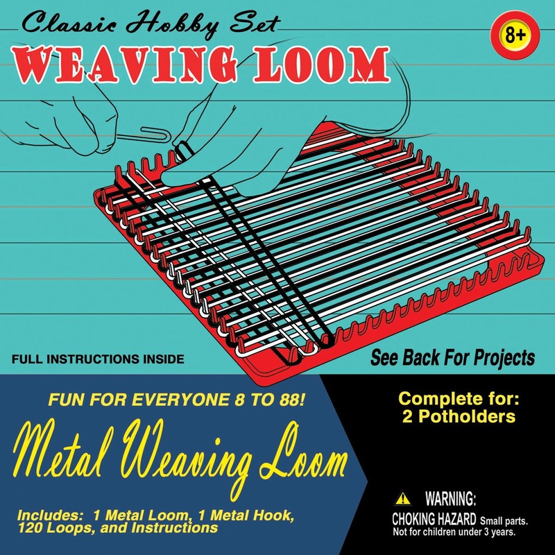 Pepperell Weaving Loom Retro Craft Kit, Red, 1 Count (Pack