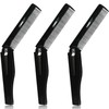 Black Folding Comb for Hair & Beard Grooming, Portable Pocket