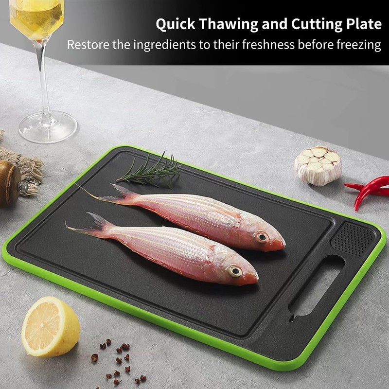 4 in 1 Defrosting Board, Multi-Functional Kitchen Thawing Cutting Board,