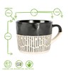 Nicola Spring Ceramic Dipped Dash Coffee Cups - Two Tone