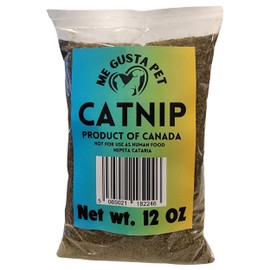 ME GUSTA PET Catnip Stalkless Dried Ground Premium Bulk Bag Strong Cat nip for Cats | Catnip Kitty Safe | All-Natural Cat Nip | Finely Ground Without Stalks or Stems 12 Ounce