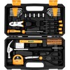 62-Piece Household Tool Set：Small Basic Home Tool Kit with Plastic