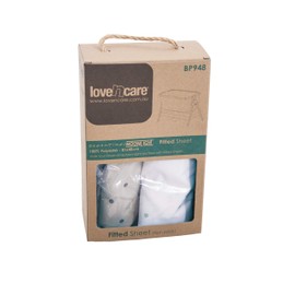 Love N Care Dreamtime and Moonlight Fitted Sheets, White2 Count