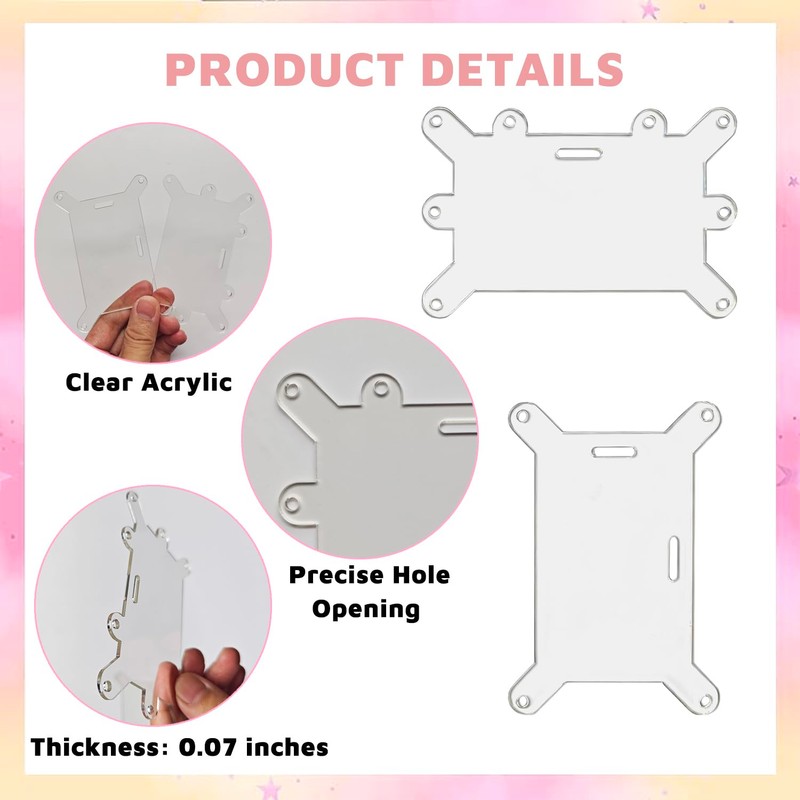 10 Pcs Badge Buddy Pin Holder Horizontal and Vertical Use