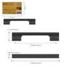 Amerdeco 10 Pack Matte Black Cabinet Pulls 5 Inch(128MM) Hole