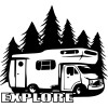 Custom Camper RV Truck Decal, Camping Sticker, Travel Logo Custom