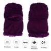 Mikinona Warm Woolen Hat Knitted Scarf Hooded Beanie for Adults
