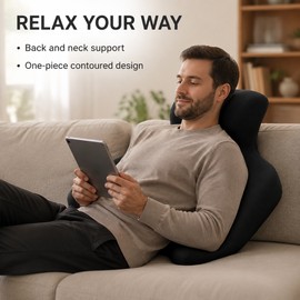 Ergonomic Prone Reading Pillow with Raised Head Support – Multi-Position Foam Bed Cushion for Reading, Phone Use, Gaming & Lounging
