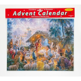 Light of the World Advent Calendar (Countdown to Christmas) with Nativity Story by Vermont Christmas Company