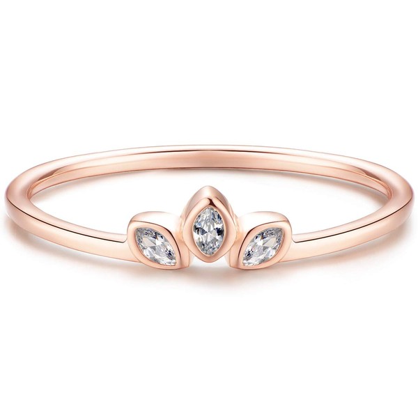 Blossom and Hue Sterling Silver Delicate Dainty Ring for Stacking