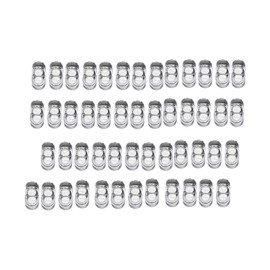 Glass Display Connector 50Pcs, Suitable Max. Glass Thickness 6mm/0.24in Glass Clamp Clips Durable Glass Cube Connectors Chrome 2-Way Glass Display Connector