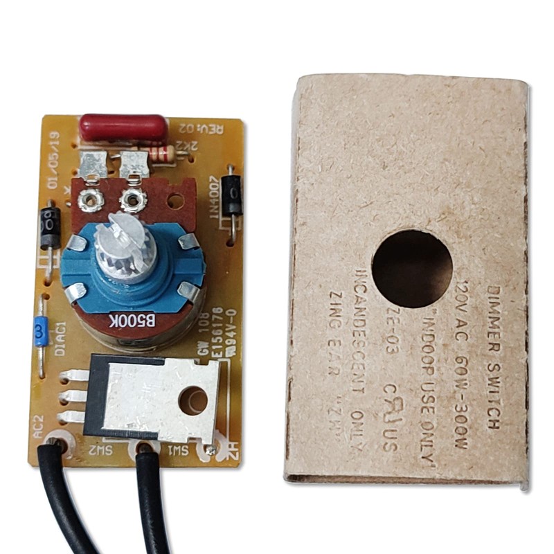 Miayaya Zing Ear ZE-03B (Separate) 360°Rotary Dimmer Switch 120VAC 240VAC