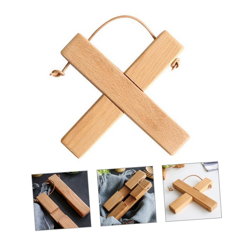 CIYODO Wooden Pot Stand Trivet Heat Resistant Wooden Mat for