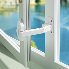 SAFELON 2 PCS Sliding Window Lock Window Stopper Baby Safety Fall Accident Prevention Child Safety Easy to Use Safety Ventilation Upgraded Adjustable Madlock for Kids Baby Safety Window Rest Rikuta