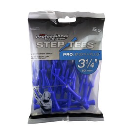 PrideSports PTS Step Tees | 50 Count, 3-1/4 Inch | Wood Golf Tees with Depth Control for Height Consistency