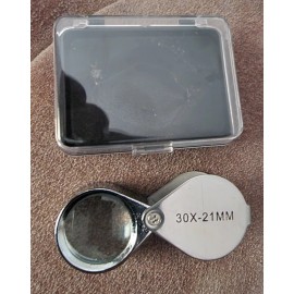 Unbranded NEW 30X METAL JEWELER'S LOUPE MAGNIFIER IN CASE