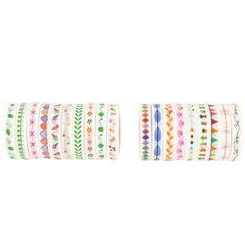 19Rolls/Set  Washi Tape Colorful Decorative Masking Tape for DIY Journal Planeer Arts Craft