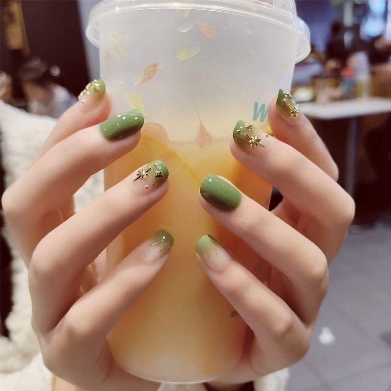 24 PCS Nail Tips for Summer Forest Girl! Party Nail