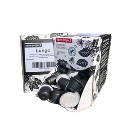 THE EDEN PROJECT 100 LUNGO Home Compostable Coffee Pods - Compatible with Nespresso Original system coffee machines - EXTRA VALUE 100 POD PACK