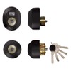 LIXIL TOSTEM Z-2A3-DCTC Door Lock Set (Yushin W Cylinder) Black