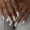 KXAMELIE Ivory White Medium Coffin Nails - Press On, Glue