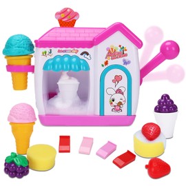 AugToy - Juguetes de baño para niños pequeños de 3 a 5 años, juguetes de baño de espuma de helado para niños de 4 a 8 años, juego de pasteles de burbujas para niños de 3 a 4 a 5 años, idea de regalo