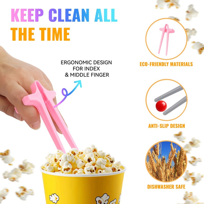 Finger Chopsticks for Snacking,6PCS Reusable Snack Grabber Chip Helper Tool