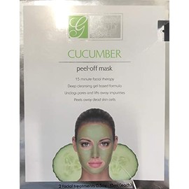 Global Beauty Products Cucumber Peel-Off Mask, 2 Facial Treatments, 0.5oz each