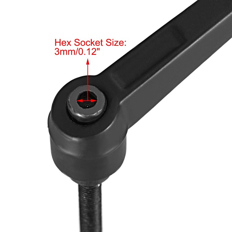 sourcing map M5 x 50mm Handle Adjustable Clamping Lever Thread