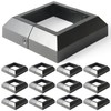 Wocepu 12 pcs 4x4 (Actual: 3.5"x3.5") Aluminum Deck Post Base