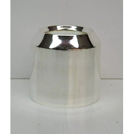 SILVER PLATED - 3" SMOOTH PASCHAL CANDLE FOLLOWER TOPPER BURNER CHASER