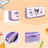 HOOKTA Kuromi Pencil Case with Zip, Smooth Pencil Case with